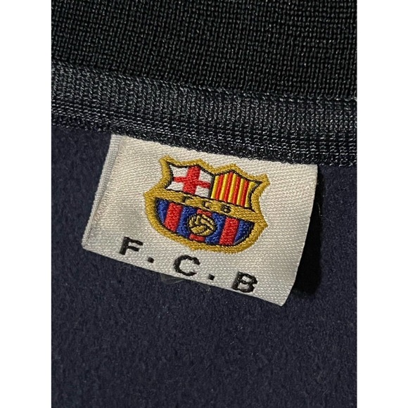 FCB BARCELONA SOCCER JACKET FOOTBALL FULL ZIP TRACK ACTIVE LARGE L - Picture 6 of 6